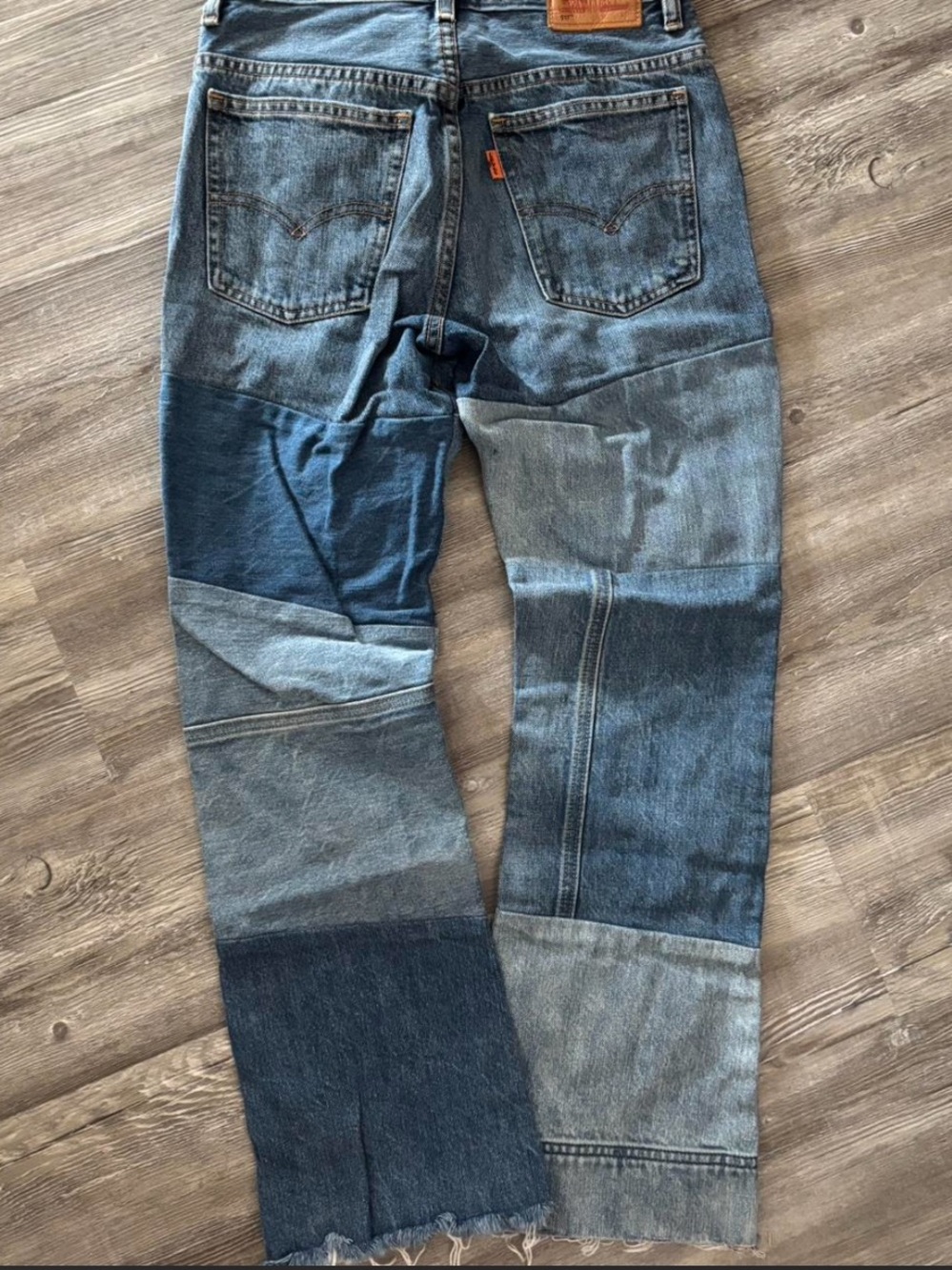 Vintage Levi’s 517 Orange Tab Patchwork Jeans